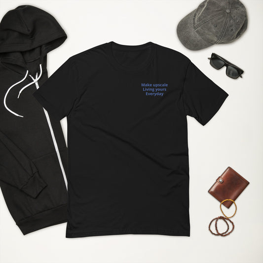 Side fading block T-shirt(blue)
